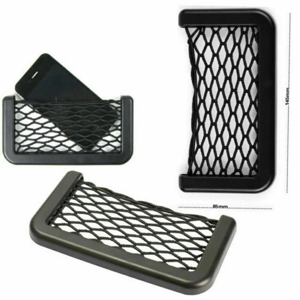 3pcs Universal Car Organizer Mesh Storage Bag | Seat Side Net Pocket for Phone and Sundries MyPetiteCar.com