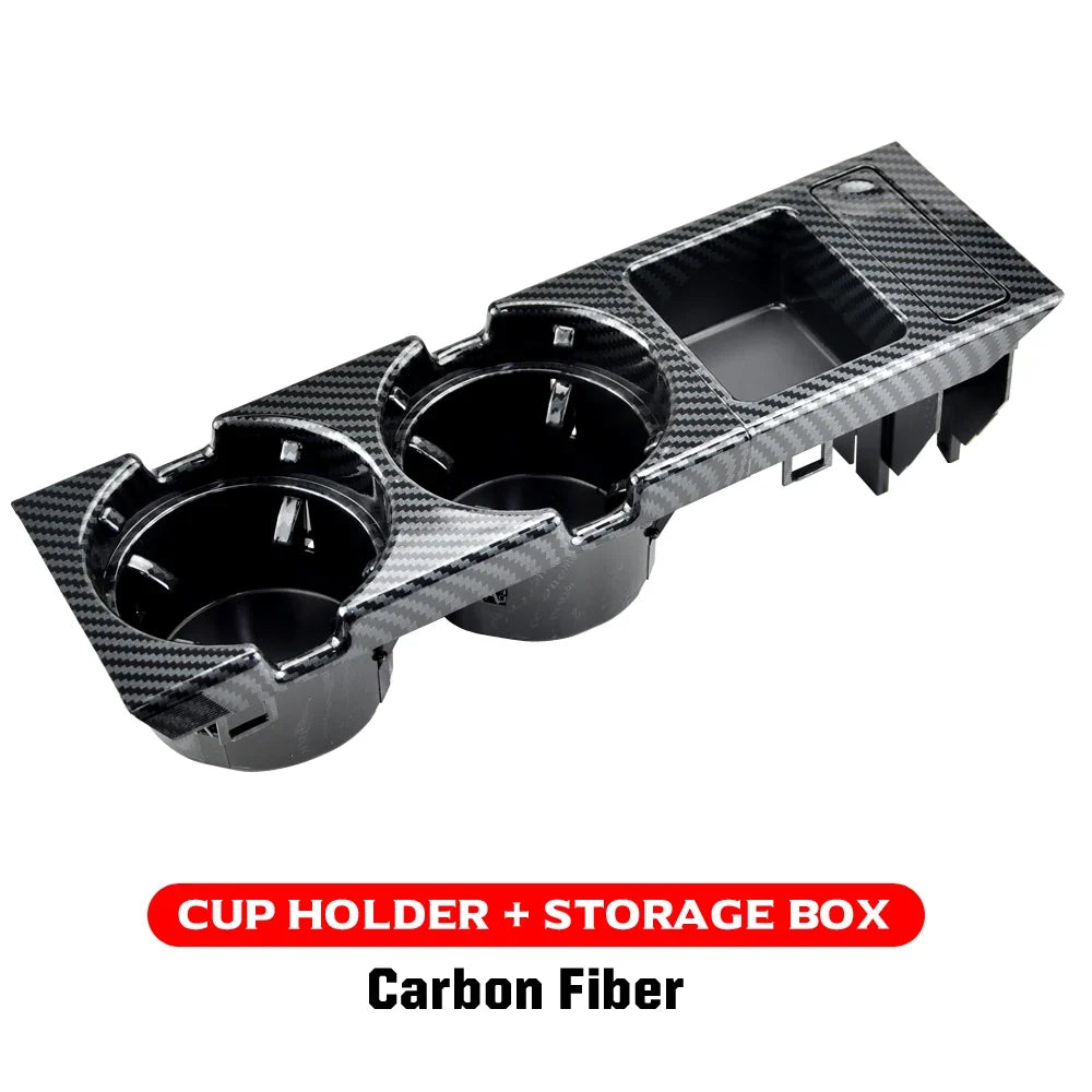 Double Hole Car Center Console Storage Box with Cup Holder | For BMW E46 1999-2006 MyPetiteCar.com