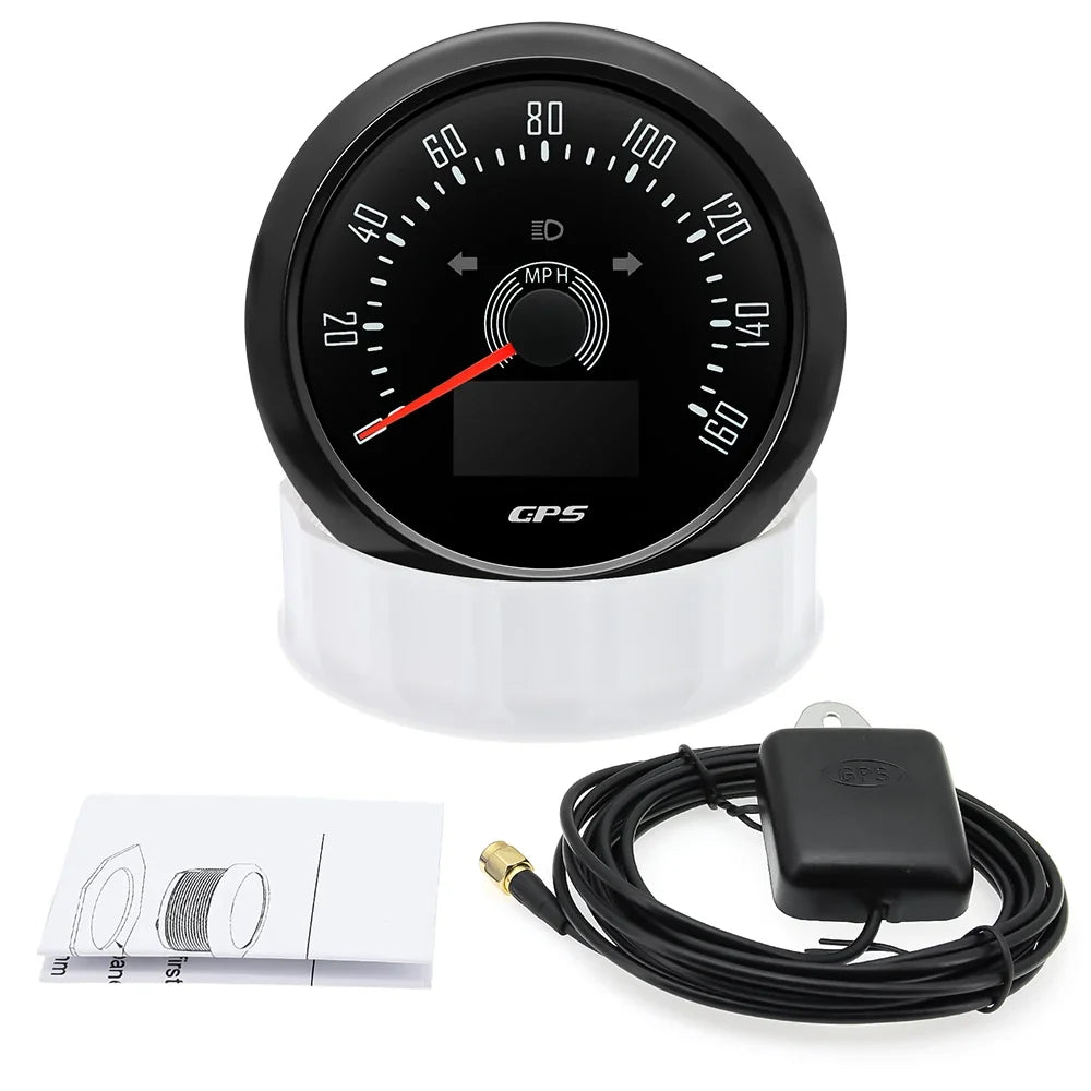 85mm GPS Speedometer 0-160 MPH 0-200 KM/H with 7 Color Backlight | Digital Speed Gauge for Car, Marine, Boat MyPetiteCar.com