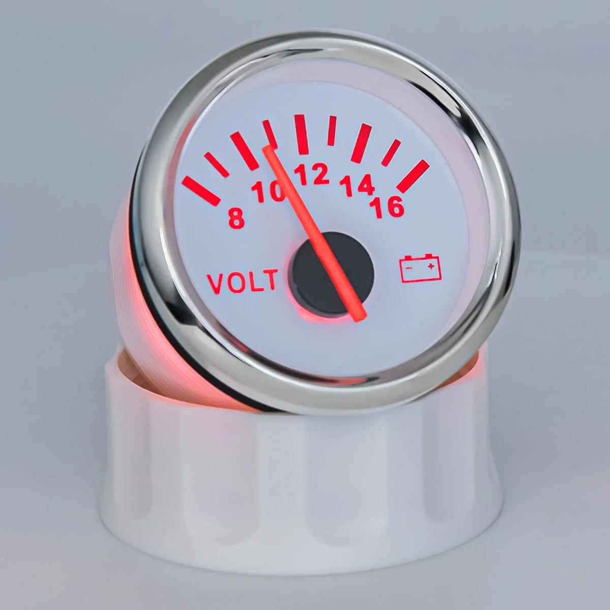 AD Universal 52mm Voltmeter | 8-16V Waterproof Gauge for Car Motorcycle Boat with Red Backlight MyPetiteCar.com