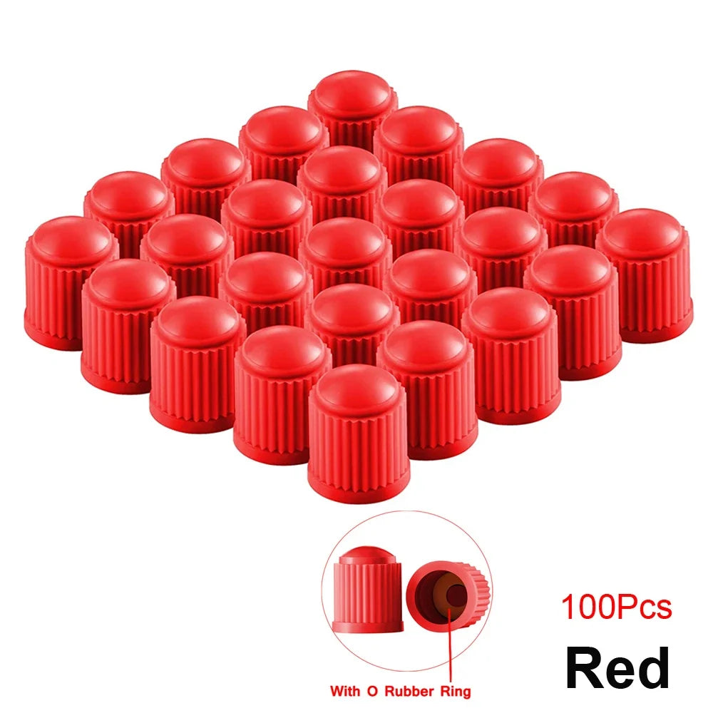 10/25/50/100Pcs Universal Plastic Tire Valve Caps for Cars, Trucks, Motorcycles, and Bicycles MyPetiteCar.com