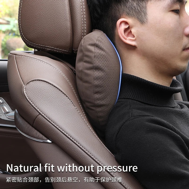 Suede Car Headrest Neck Pillow | Maybach S-Class Inspired Design MyPetiteCar.com