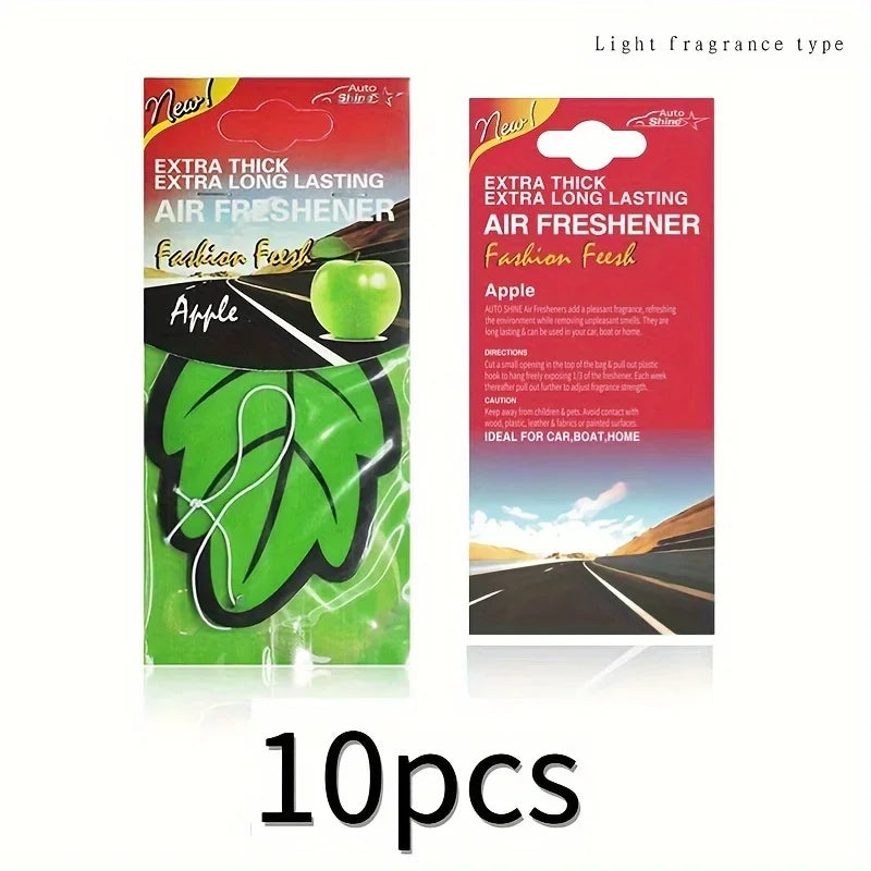 Natural Scented Tea Paper Car Air Freshener | Leaf Shape Hanging Vanilla Perfume MyPetiteCar.com