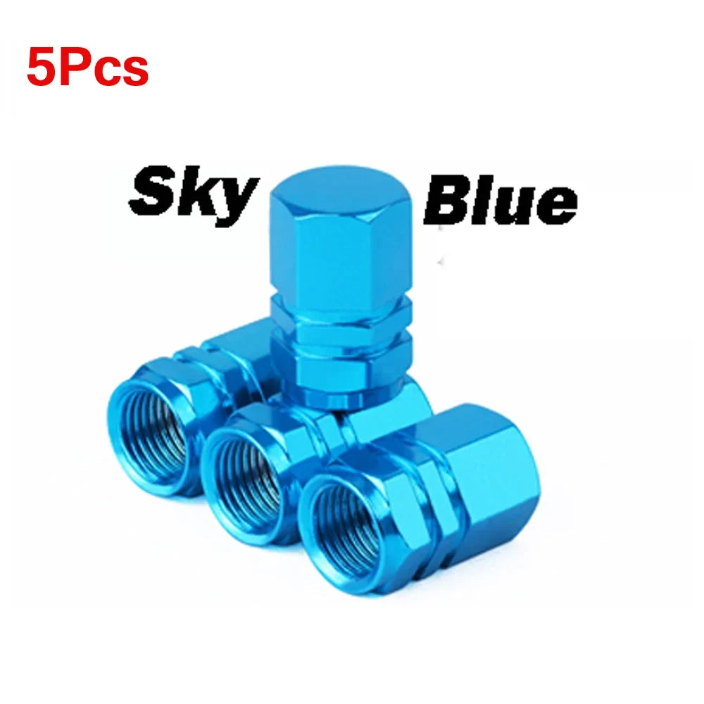 Aluminum Alloy Tire Valve Caps | 5 or 10 Pack Waterproof Dustproof Stem Covers MyPetiteCar.com