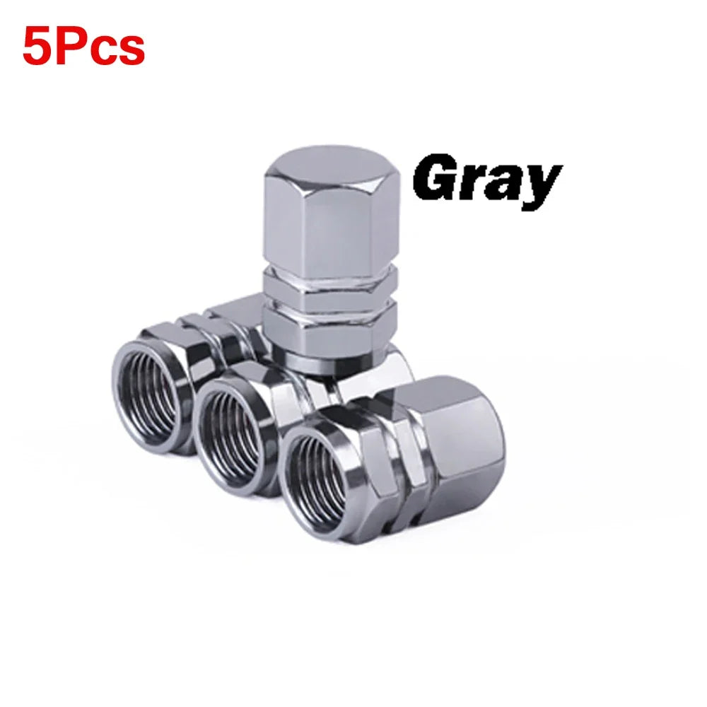 Aluminum Alloy Tire Valve Caps | 5 or 10 Pack Waterproof Dustproof Stem Covers MyPetiteCar.com