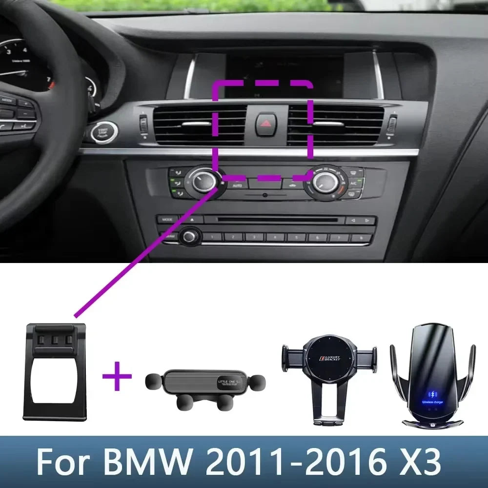Wireless Charging Phone Holder for BMW X3 F25 2011-2016