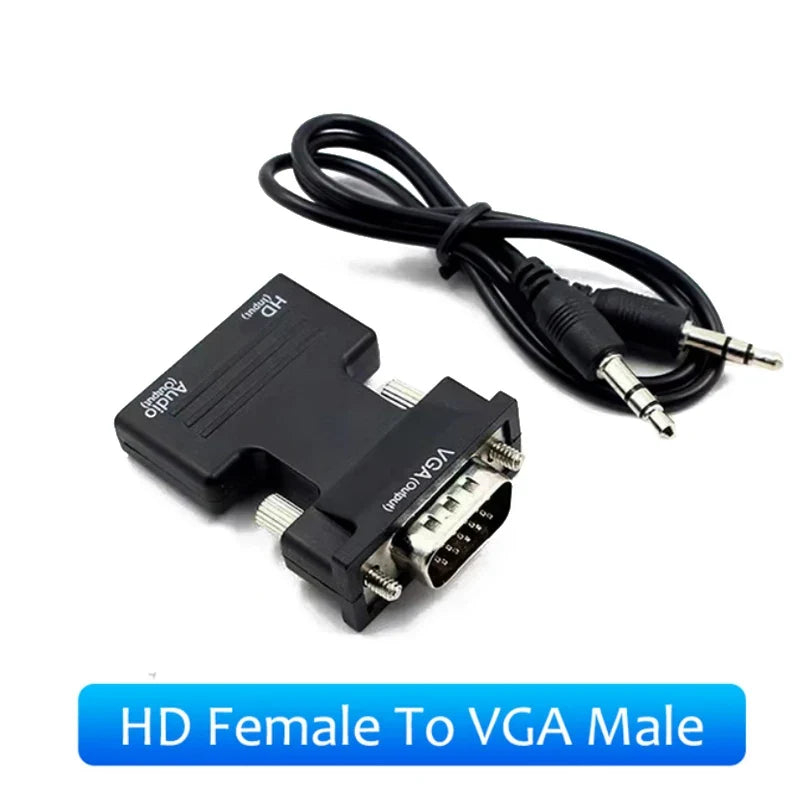 HDMI to VGA Converter with 3.5mm Audio | 1080p Adapter for PC, Laptop, Projector MyPetiteCar.com