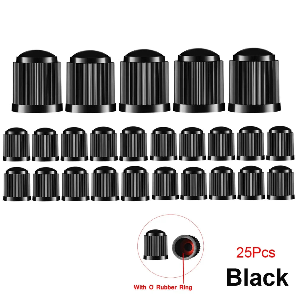 10/25/50/100Pcs Universal Plastic Tire Valve Caps for Cars, Trucks, Motorcycles, and Bicycles MyPetiteCar.com
