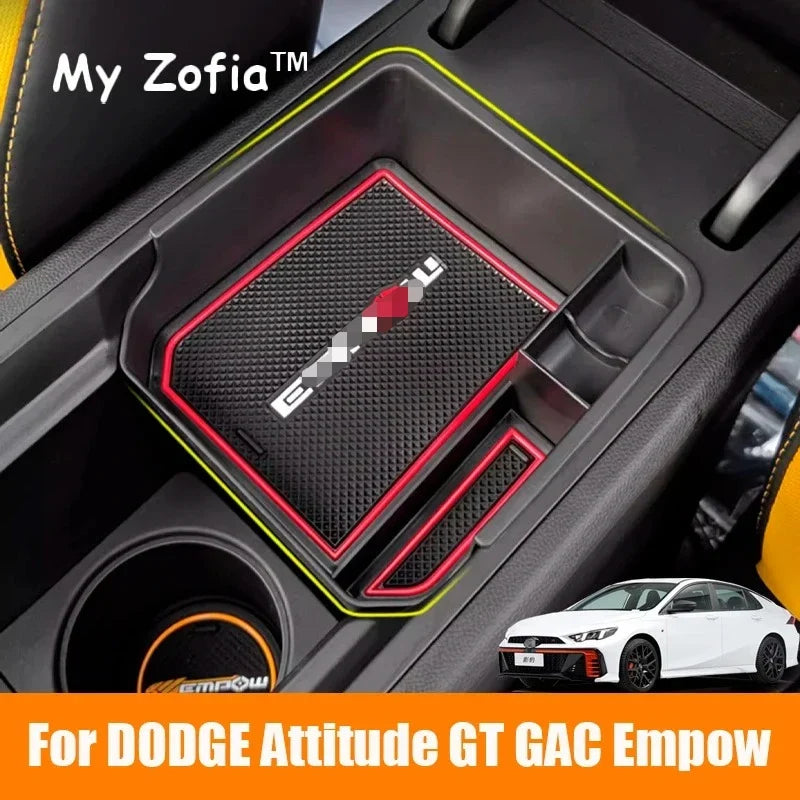 For New Dodge Attitude GT GAC Empow 2024 2025 Car Center Armrest Storage Box | Plastic Accessories MyPetiteCar.com