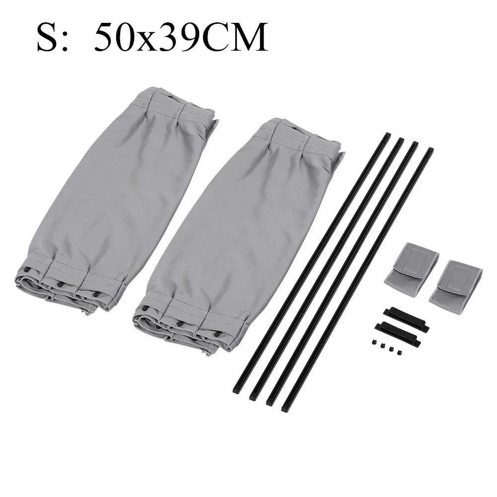 2pcs 50cm Car Sun Shade Side Window Curtain | Foldable UV Protection Auto Accessories MyPetiteCar.com
