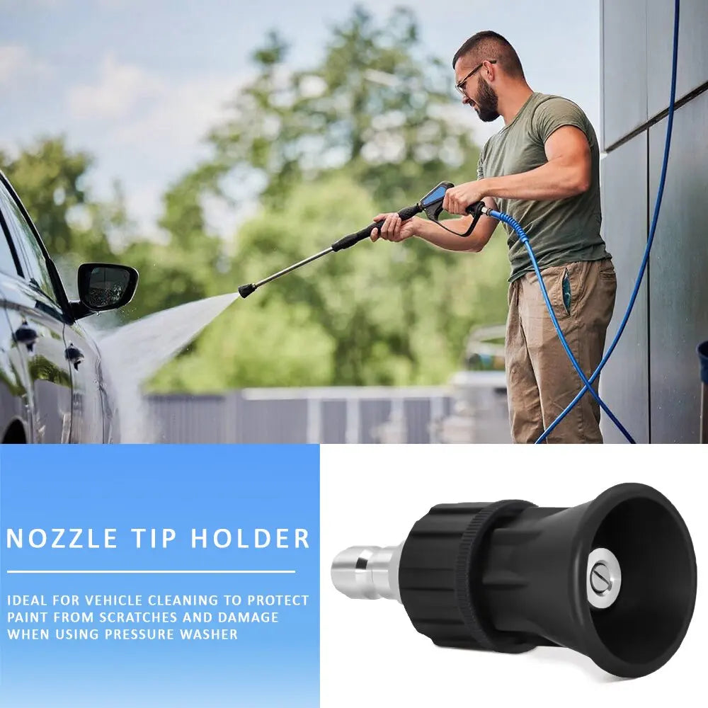 25/40 Degree Pressure Washer Nozzle Tips | Stainless Steel Spray Nozzle with Rubber Guard