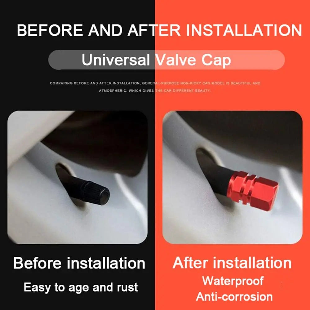 Aluminum Alloy Tire Valve Caps | 5 or 10 Pack Waterproof Dustproof Stem Covers MyPetiteCar.com