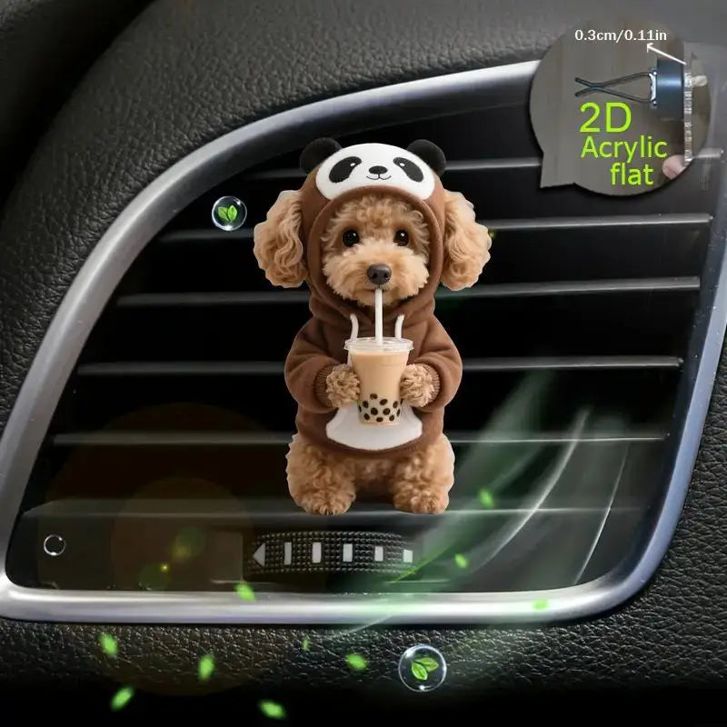 Acrylic Car Vent Clip Aromatherapy Air Freshener Holder 2D Decorative Air Conditioning Vents Accessory for Vehicle Interior MyPetiteCar.com