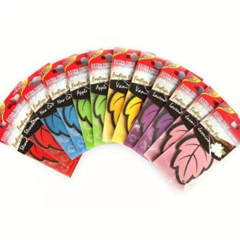 Leaf Shape Car Air Freshener | Natural Scented Tea Paper Hanging Vanilla Perfume MyPetiteCar.com