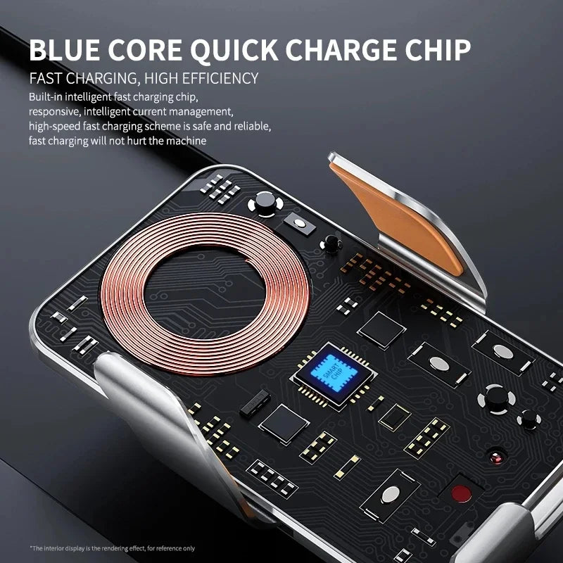Car Wireless Charger Magnetic Auto Car Mount Phone Holder | Fast Charging Compatible with iPhone and Samsung MyPetiteCar.com