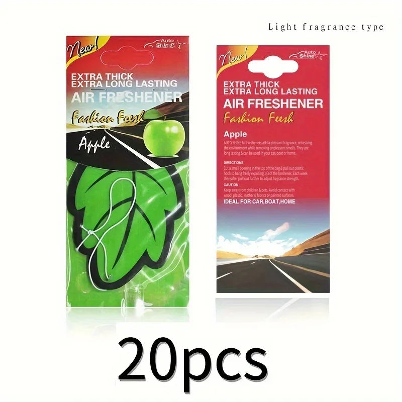 Natural Scented Tea Paper Car Air Freshener | Leaf Shape Hanging Vanilla Perfume MyPetiteCar.com