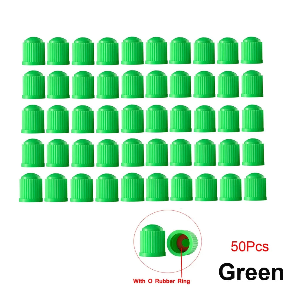 10/25/50/100Pcs Universal Plastic Tire Valve Caps for Cars, Trucks, Motorcycles, and Bicycles MyPetiteCar.com