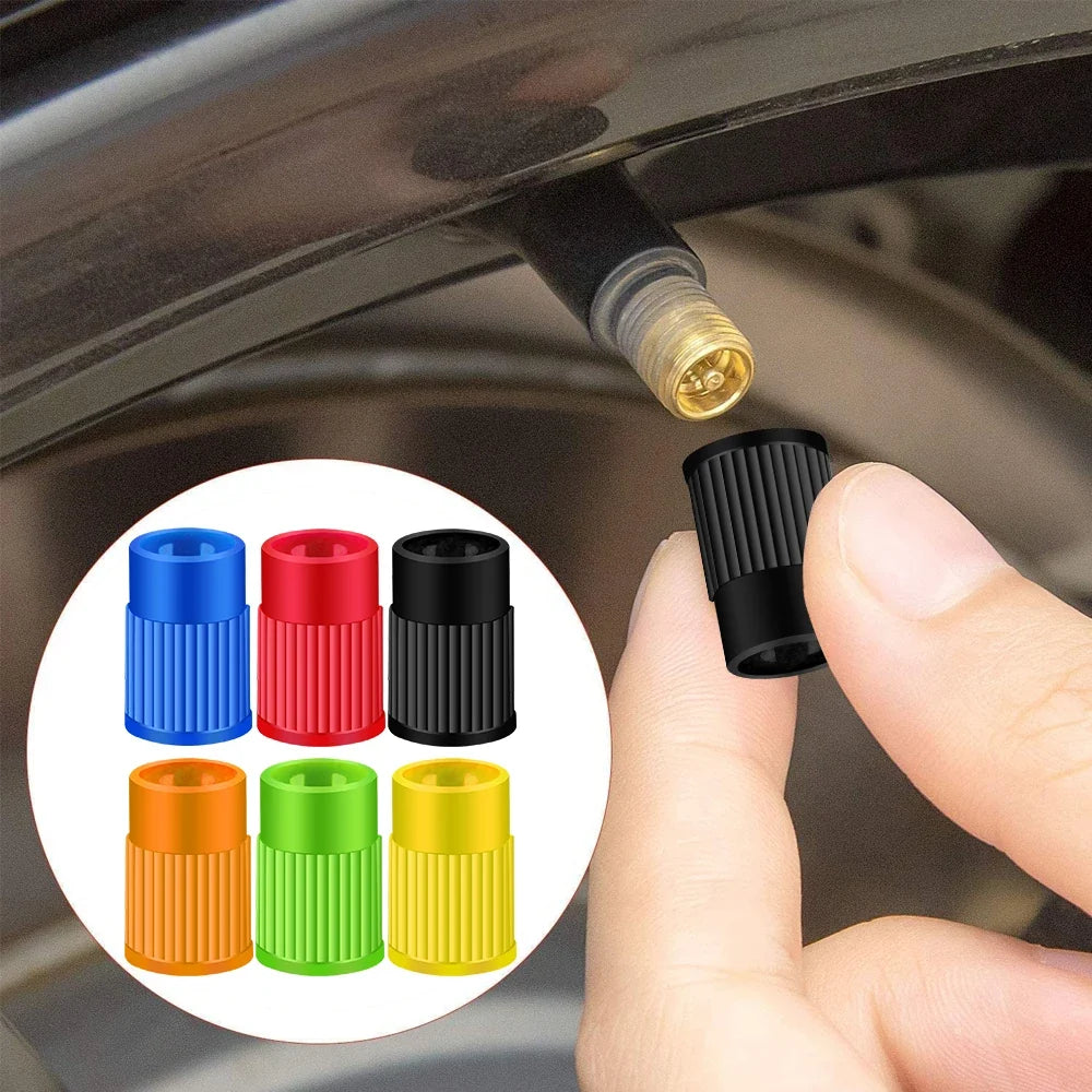 Plastic Tire Valve Caps with Built-in Valve Core Remover | Universal Stem Covers for Cars, Bikes, Trucks MyPetiteCar.com