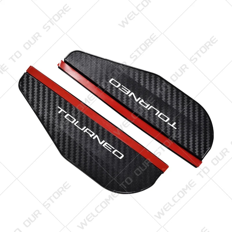 2PCS Car Rearview Mirror Rain Eyebrow | Carbon Fiber Rain Shield Cover