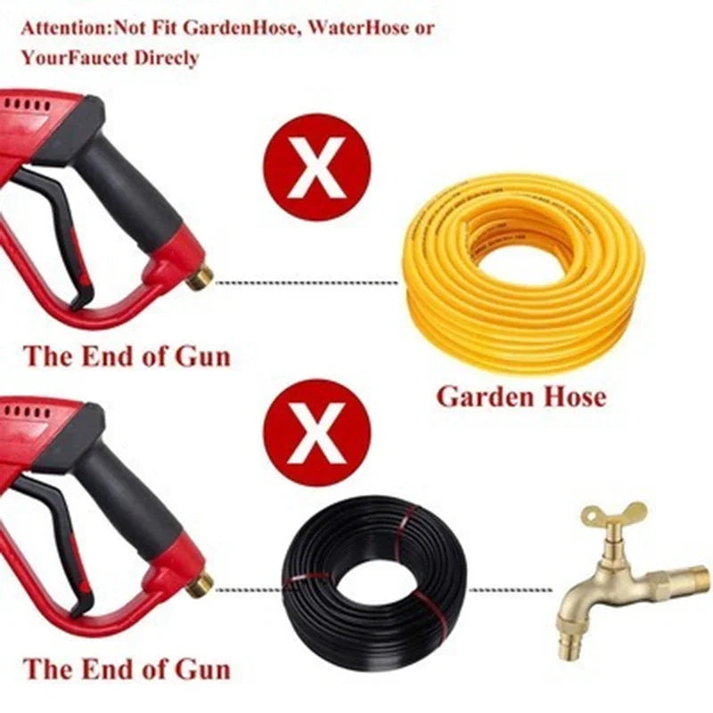 High-Pressure Water Gun Pure Copper | Movable Quick Insertion Cleaning Gun for Car Wash