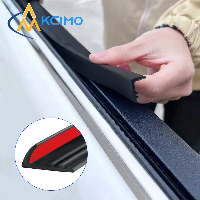 1PC Car Window Seal Strip Rubber Car Side Window Gap Filler Noise Insulation Waterproof Windproof 7-Shape Sealing Strips