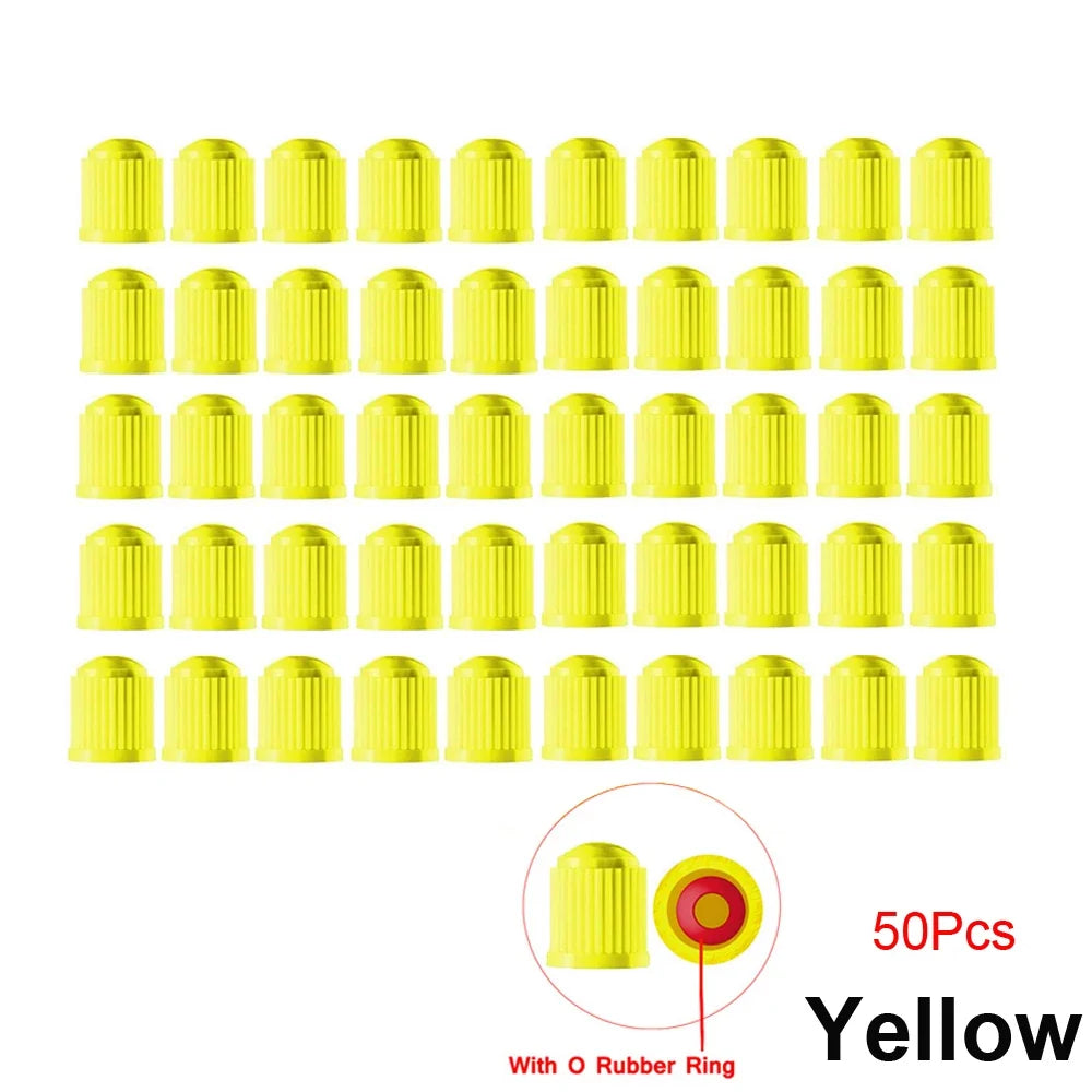 10/25/50/100Pcs Universal Plastic Tire Valve Caps for Cars, Trucks, Motorcycles, and Bicycles MyPetiteCar.com
