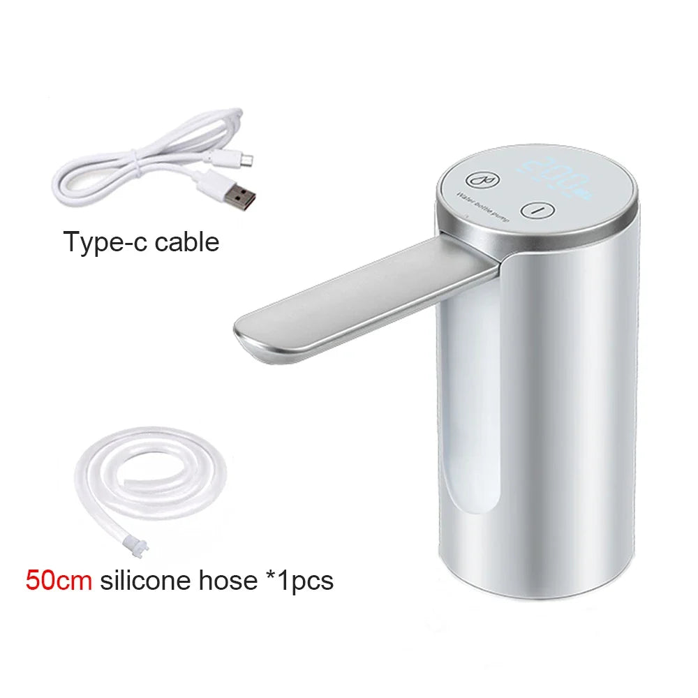 Electric Water Gallon Pump Automatic Water Pump 19 Liters Foldable Desktop Water Bottle Pump USB Rechargeable Water Dispenser
