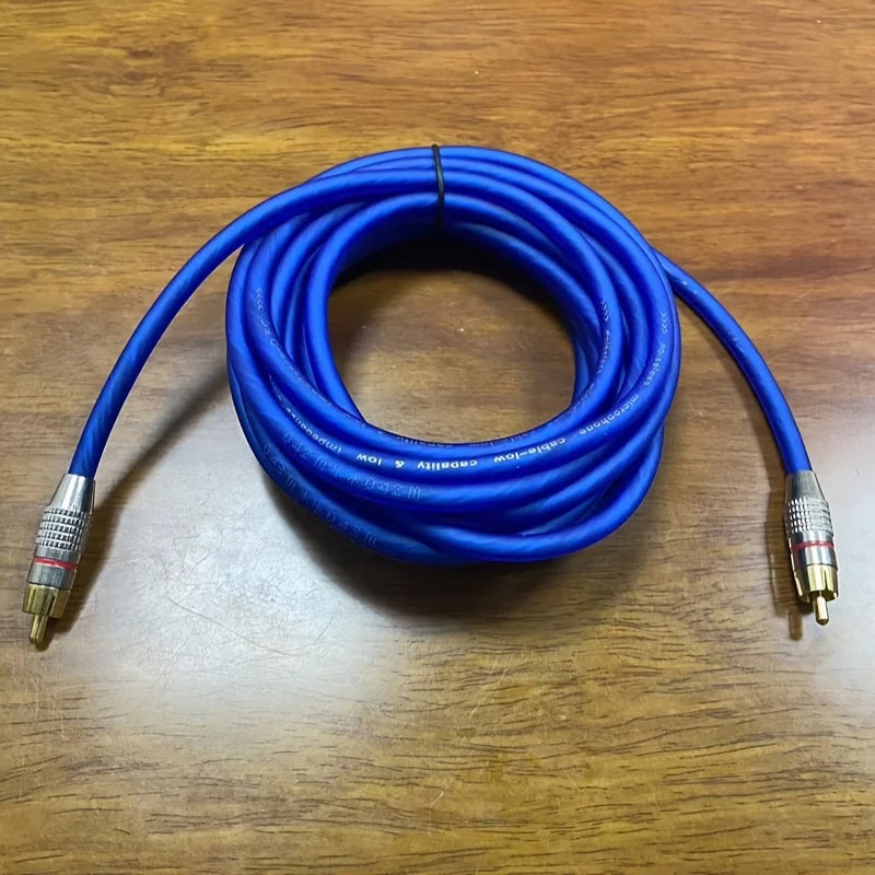 RCA Digital Coaxial Audio Cable | 1RCA Male to 1RCA Male Nylon Braided Subwoofer Cable MyPetiteCar.com