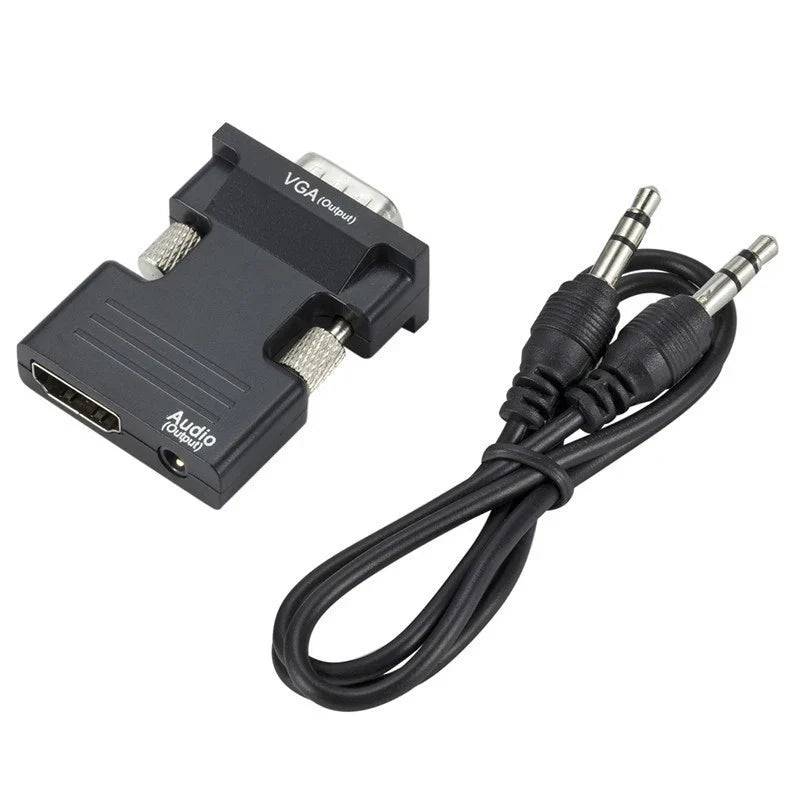 HDMI to VGA Converter with 3.5mm Audio | 1080p Adapter for PC, Laptop, Projector MyPetiteCar.com