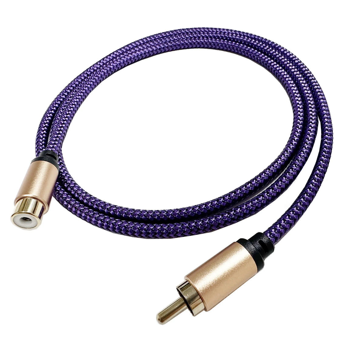 RCA Digital Coaxial Audio Cable | 1RCA Male to 1RCA Male Nylon Braided Subwoofer Cable MyPetiteCar.com