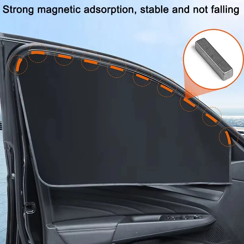 Car Side Window Sun Shade | Magnetic UV Protection Curtains for Privacy and Heat Reduction MyPetiteCar.com