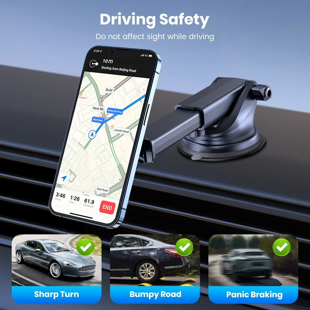TOPK Magnetic Car Phone Mount | Strong N52 Magnet Dashboard Windshield Car Phone Holder MyPetiteCar.com