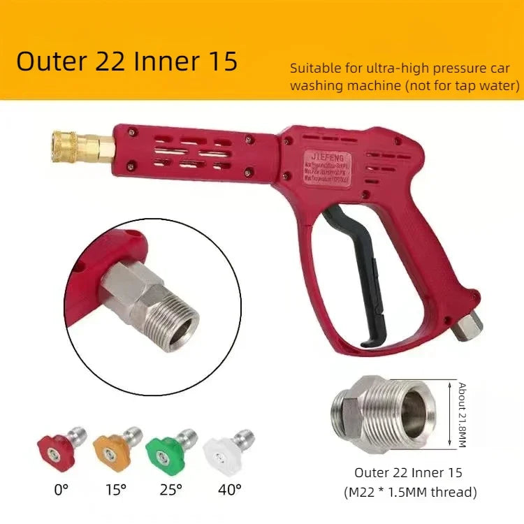 High-Pressure Power Washing Gun | Car Wash Nozzle with Fan Spray
