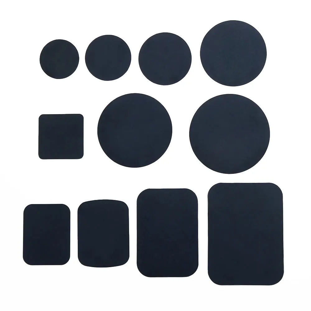 10pcs Black Magnetic Metal Plates for Car Phone Holder | Universal Iron Sheet Disk Sticker Mount MyPetiteCar.com