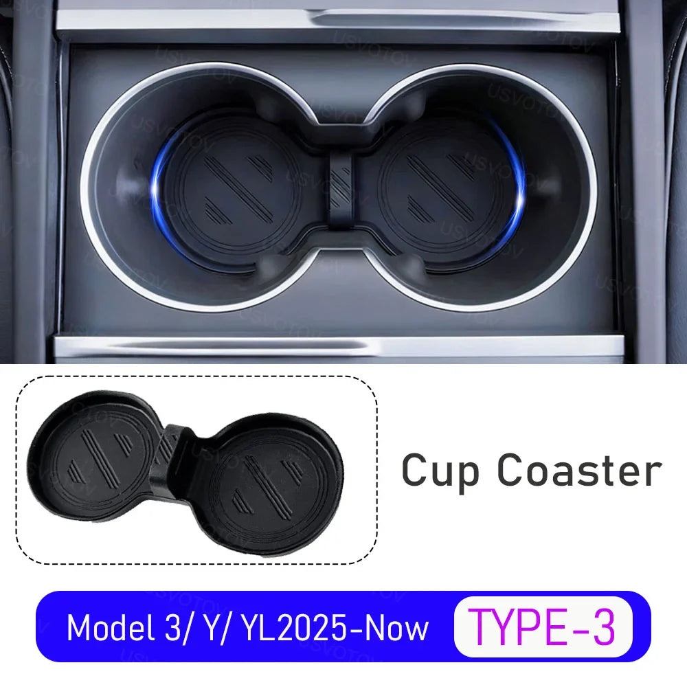 Tesla Cup Holder Insert for Model Y Model 3 2024–2026 | TPE MyPetiteCar.com