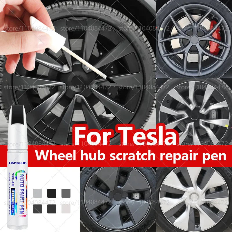 Tesla Wheel Scratch Repair Pen | Matte Black Dark Gun Gray Silver Multiple Colors Paint Pen MyPetiteCar.com