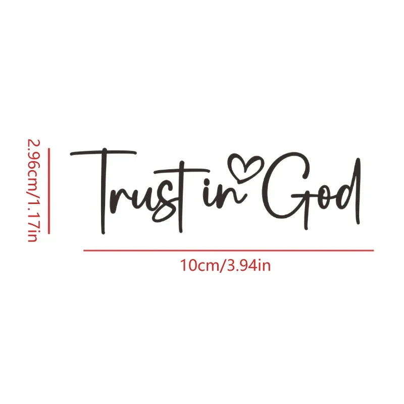 Trust In God Mirror Decal | Car Decals For Women, Christian Faith Vinyl Decal MyPetiteCar.com