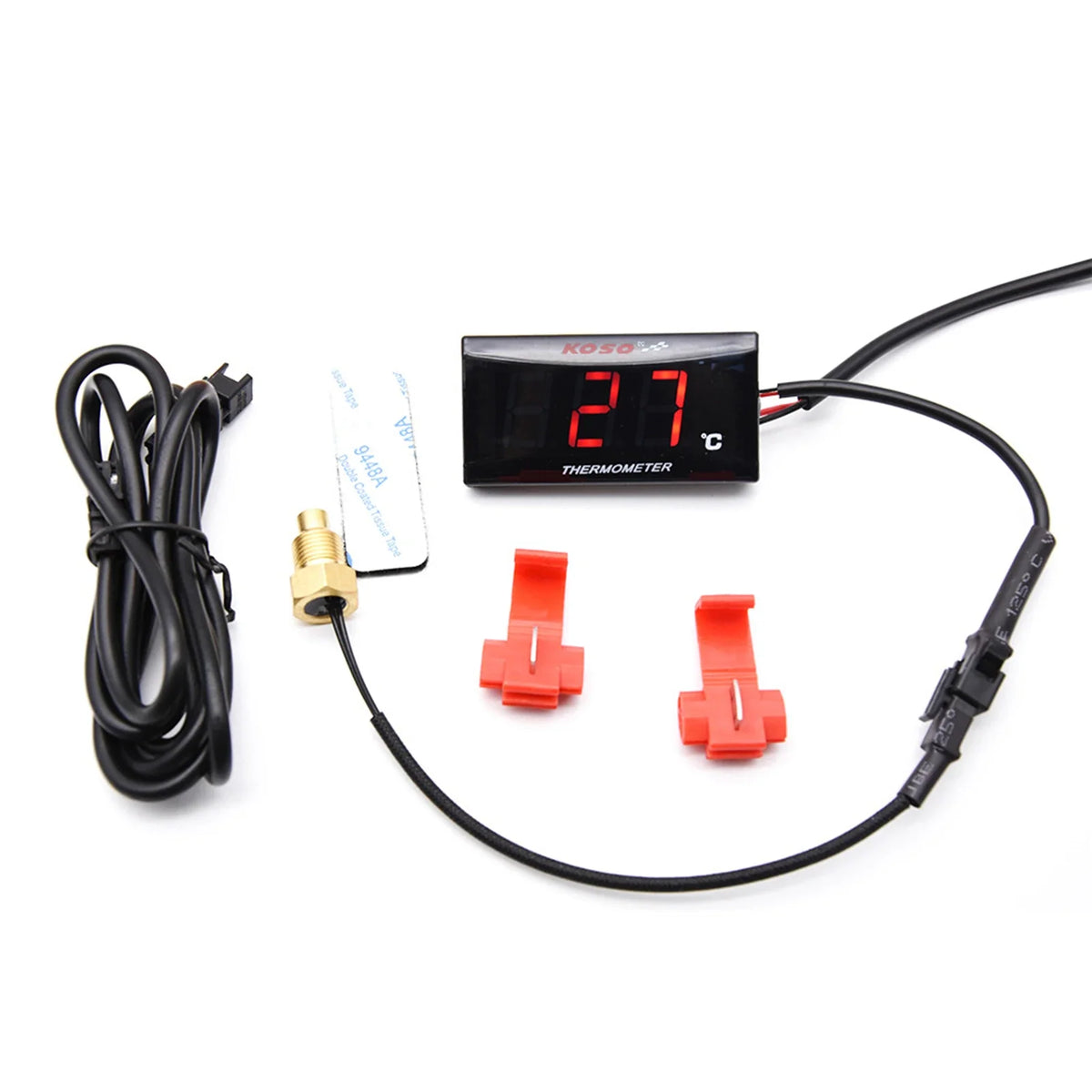 KOSO Water Temperature Gauge | Motorcycle Temp Sensor for XMAX250 300 NMAX CB 400 CB500X