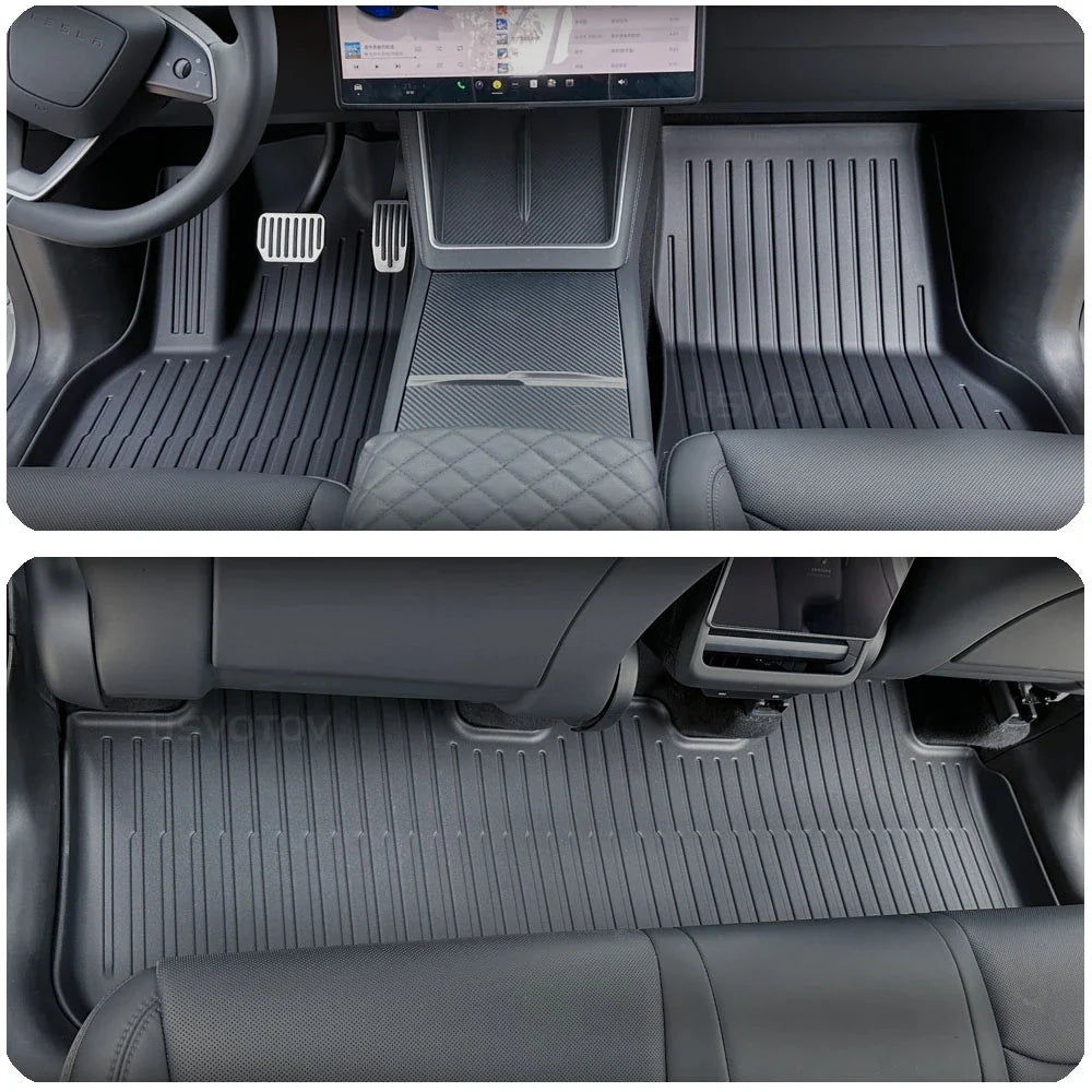 Tesla Model Y Juniper 2025–2026 All-Weather Floor Mats | Full Interior Protection Set MyPetiteCar.com