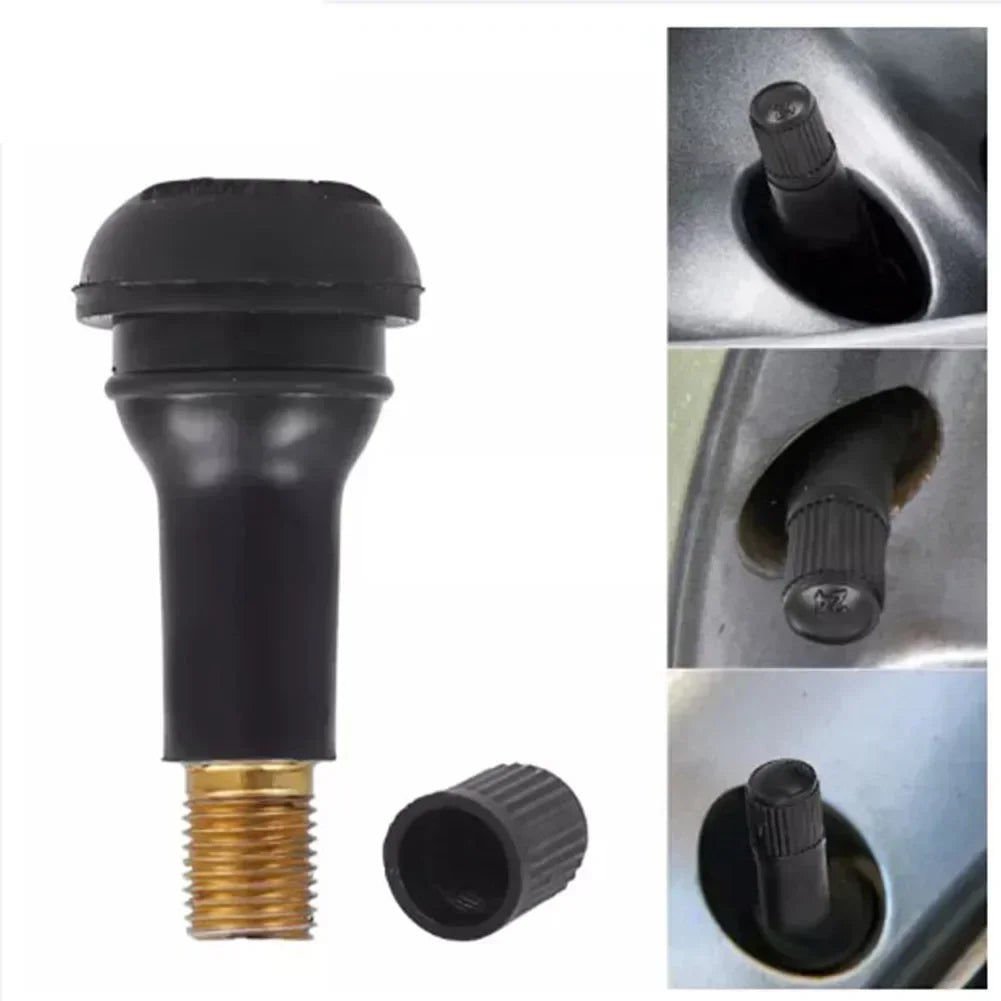 TR412 TR413 Tire Valve Stem Universal Rubber Tubeless Nozzle With Valve Core