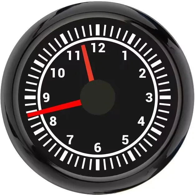 52mm 12-Hour Digital Clock Gauge | 8-Color Backlight for Car Truck Yachts MyPetiteCar.com