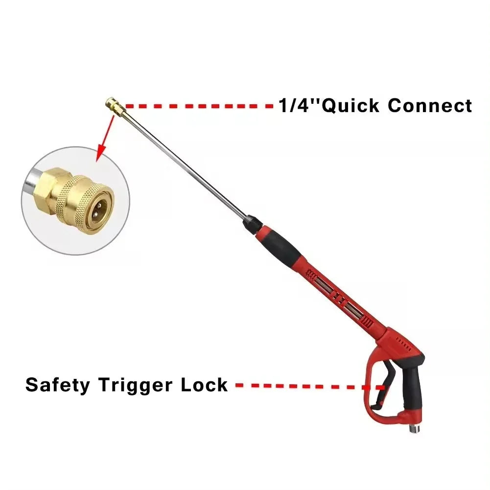 High Pressure Washer Gun Water Spray Gun With Extension Wands | Car Wash Tool MyPetiteCar.com