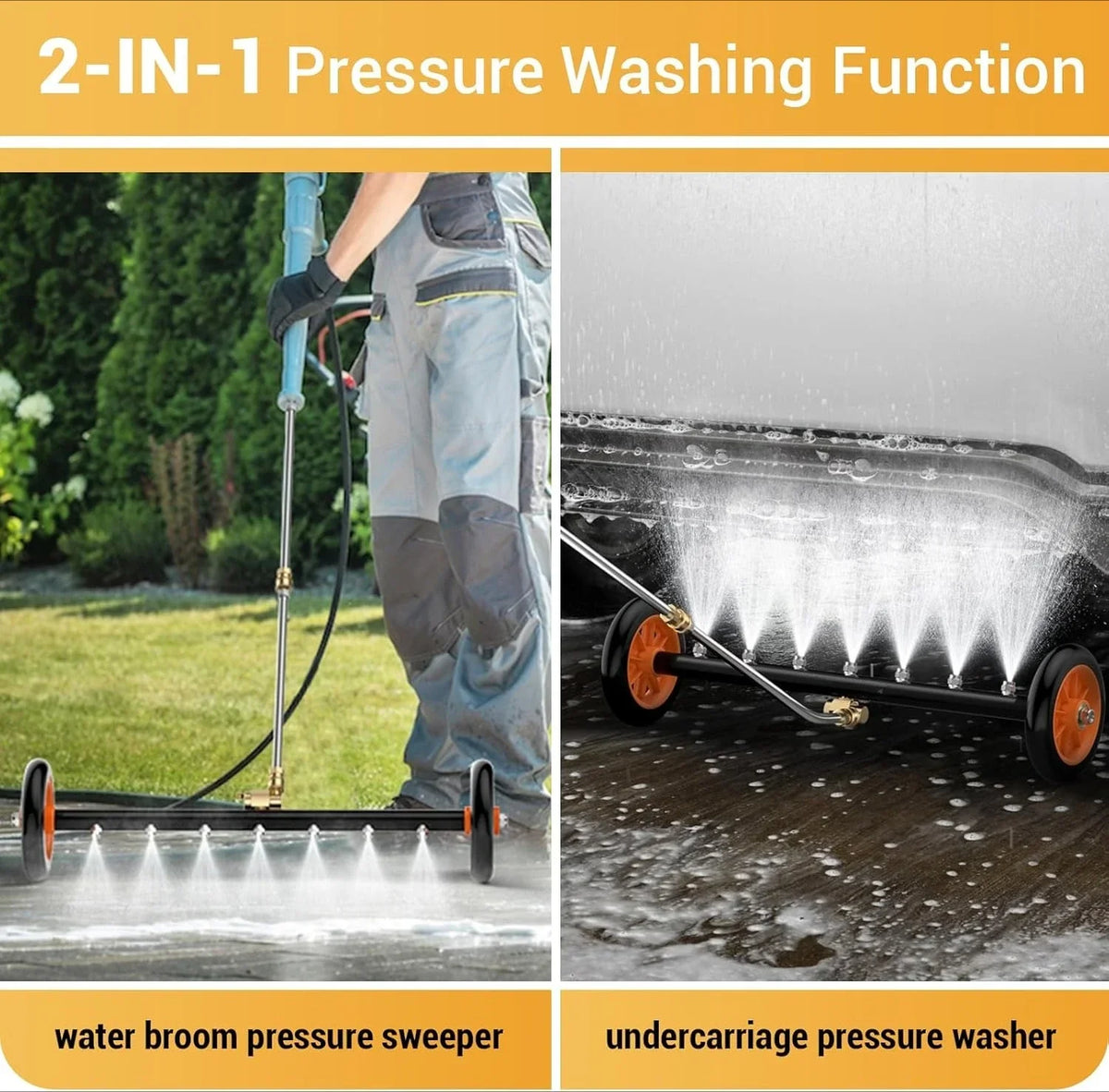 4000PSI High Pressure Car Underbody Chassis Washer | Undercarriage Cleaner Water Broom Kit MyPetiteCar.com
