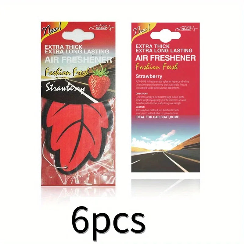 Natural Scented Tea Paper Car Air Freshener | Leaf Shape Hanging Vanilla Perfume MyPetiteCar.com
