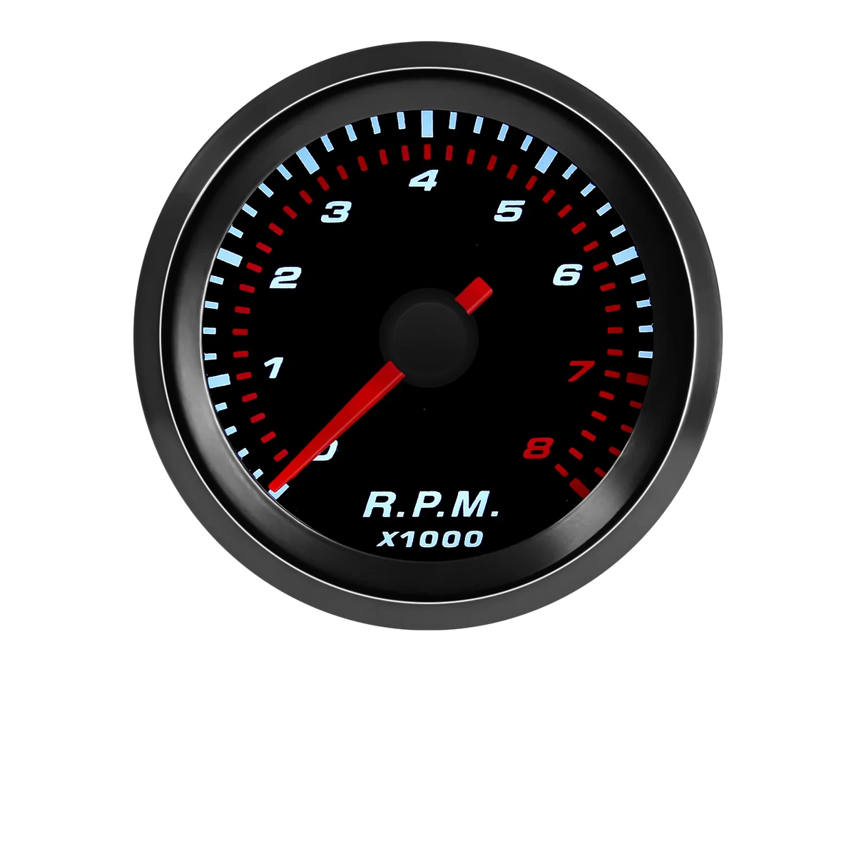 0~8000 RPM 2" 52mm Universal Car Tachometer with White LED Pointer | Smoke Lens Gauge MyPetiteCar.com