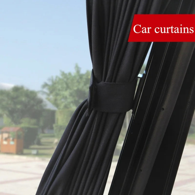 2pcs 50cm Car Sun Shade Side Window Curtain | Foldable UV Protection Auto Accessories MyPetiteCar.com