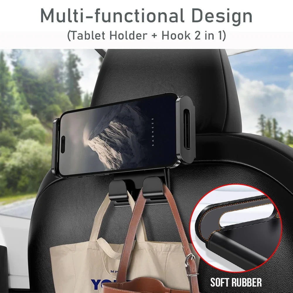 Headrest Tablet Holder for Tesla Model 3 Y Juniper | Back Seat Phone Mount with 360° Stand MyPetiteCar.com