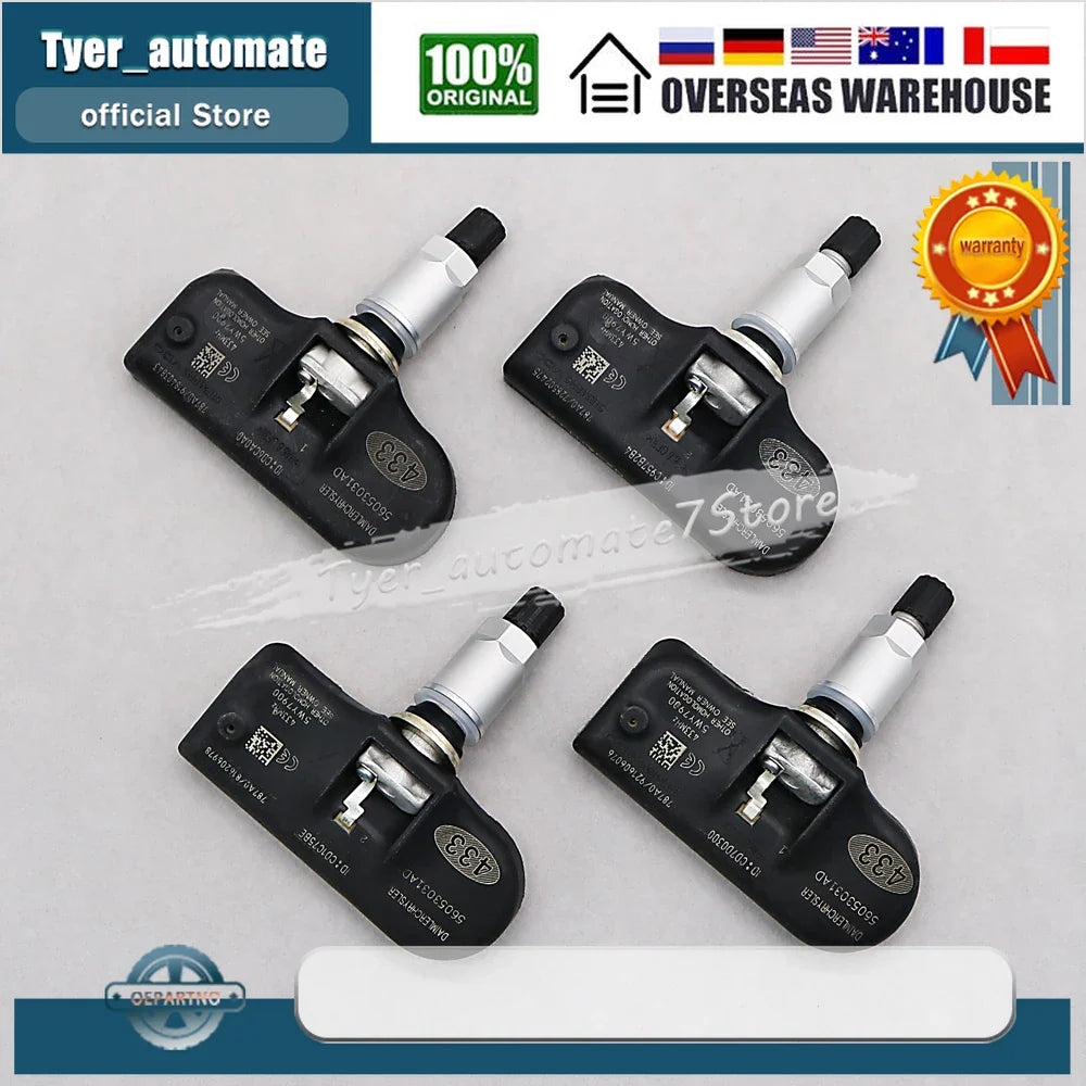 4PCS 433MHz TPMS Tire Pressure Monitoring System Sensor | For Chrysler Dodge Vehicles MyPetiteCar.com
