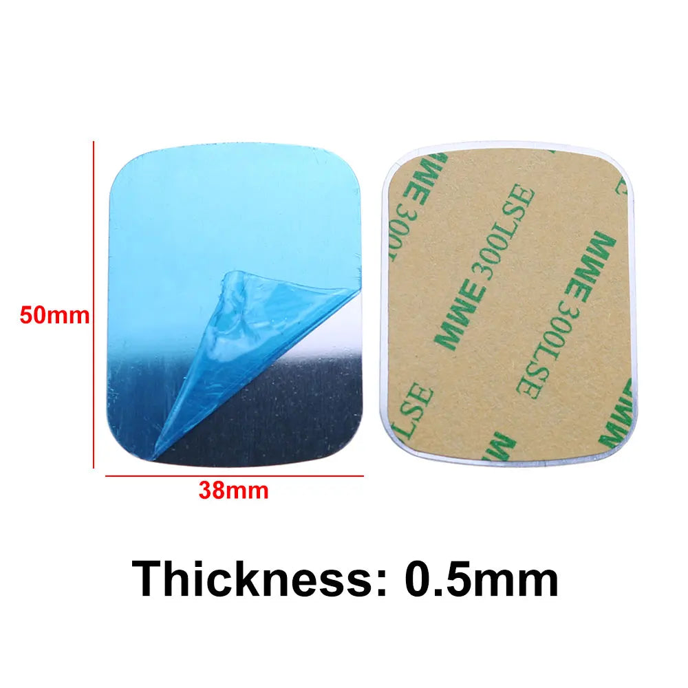 10pcs Silver Magnetic Metal Plates for Car Phone Holder | Universal Iron Sheet Mount Kit