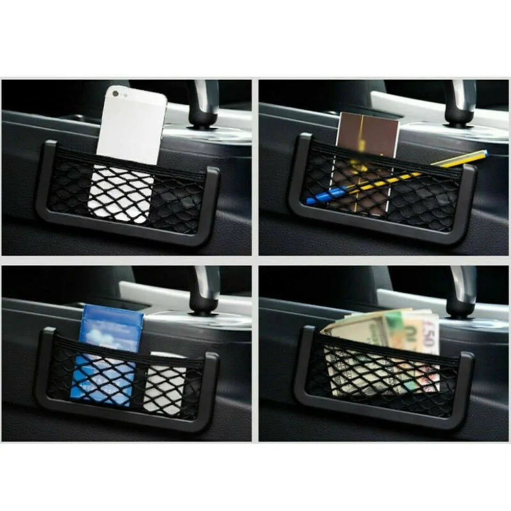 3pcs Universal Car Organizer Mesh Storage Bag | Seat Side Net Pocket for Phone and Sundries MyPetiteCar.com